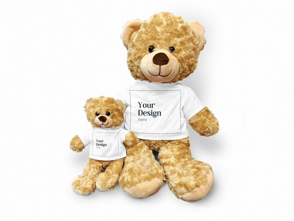 Customizable Small & Large Plus Teddy Bear Set