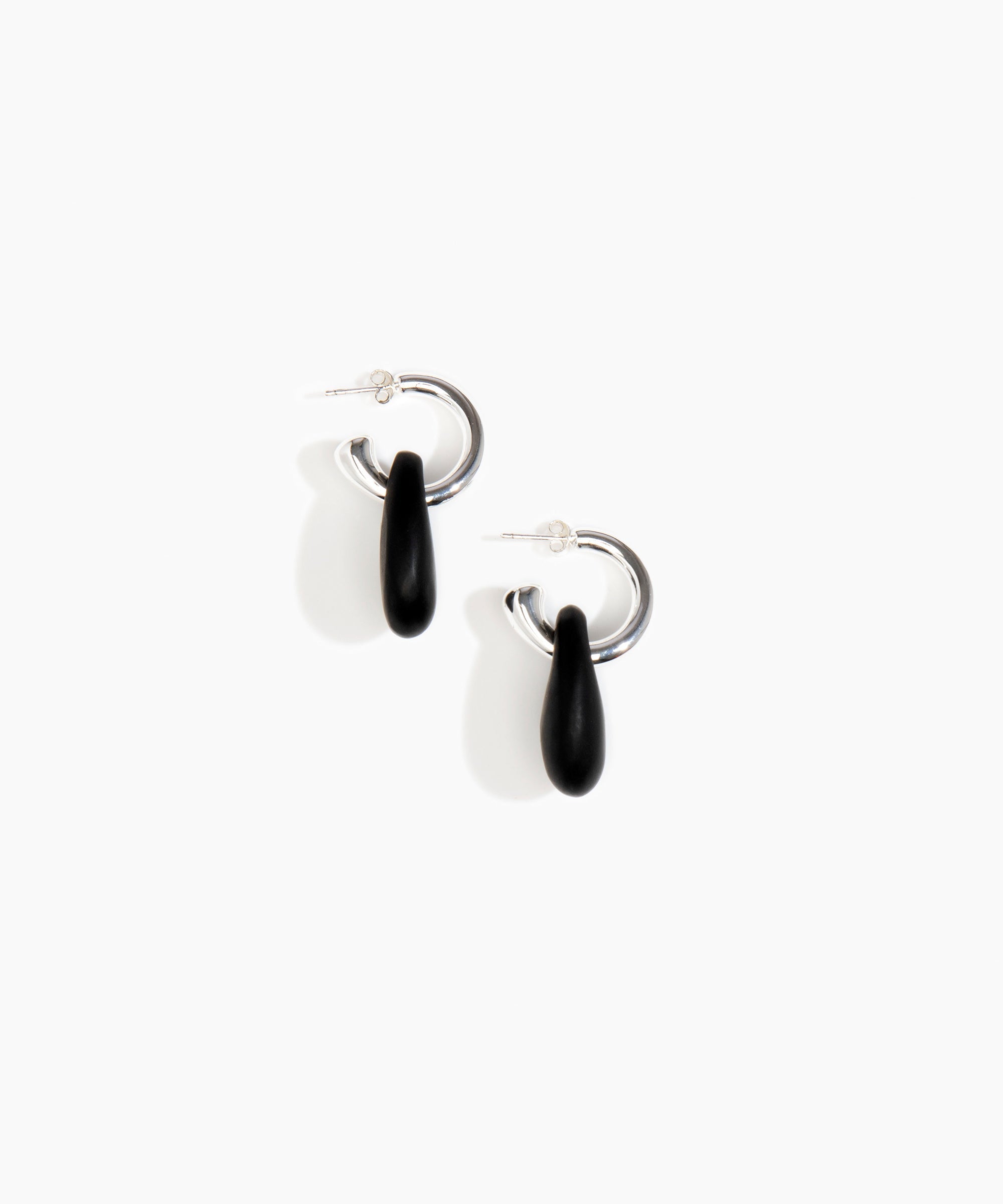 Small Rock Hoop Earrings
