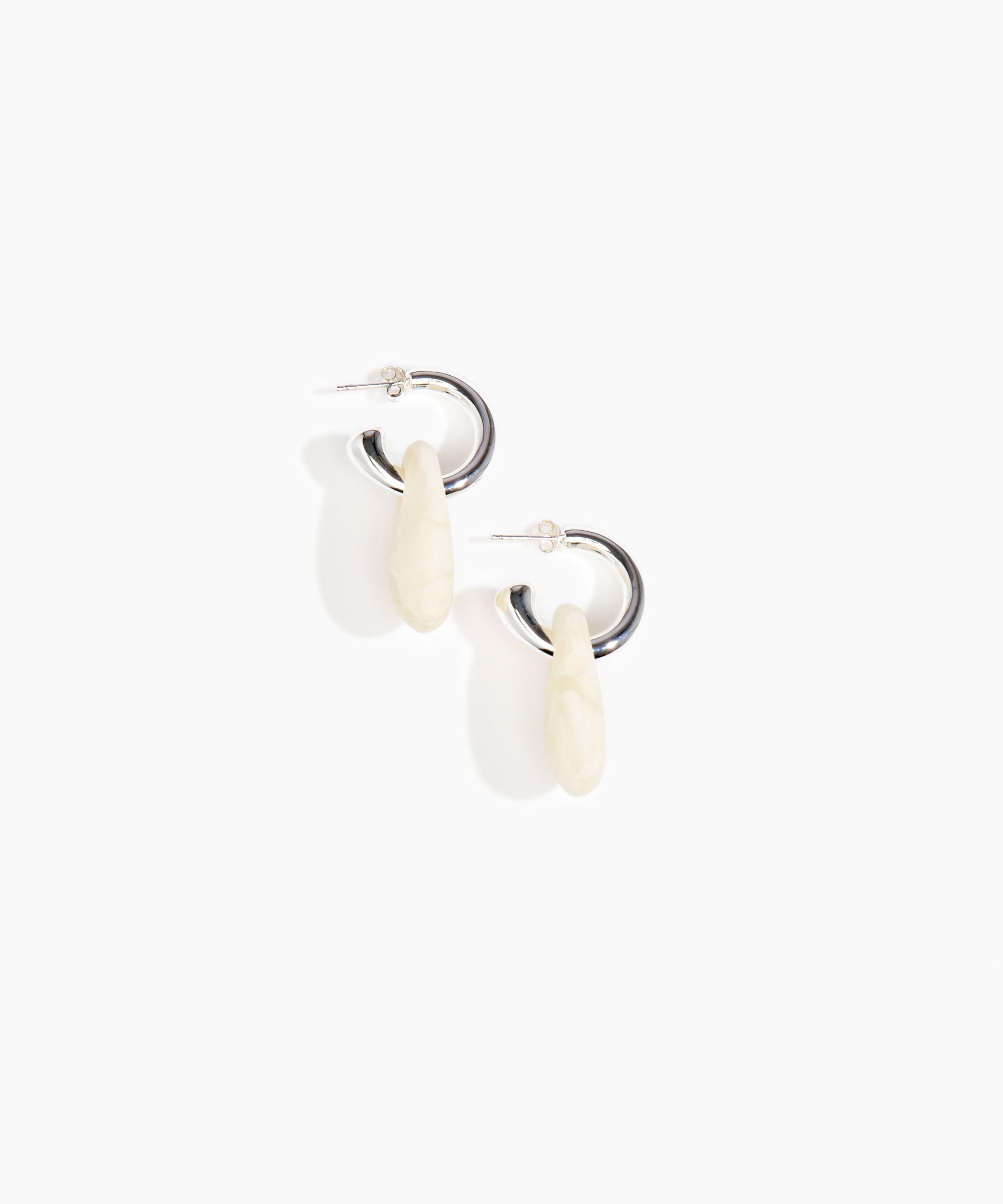 Small Rock Hoop Earrings