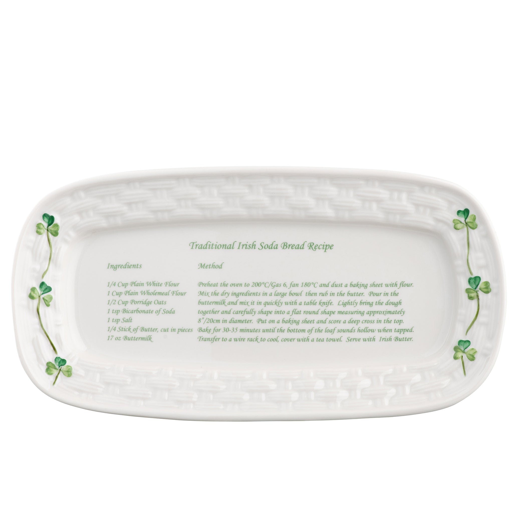 Belleek Classic Shamrock Tray Irish Soda Recipe