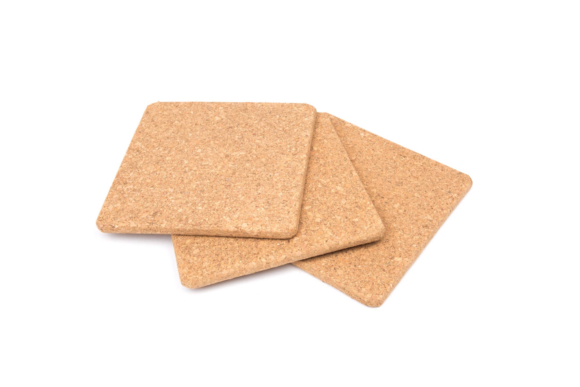 7" x 7" Square Cork Trivets -  Set of 3