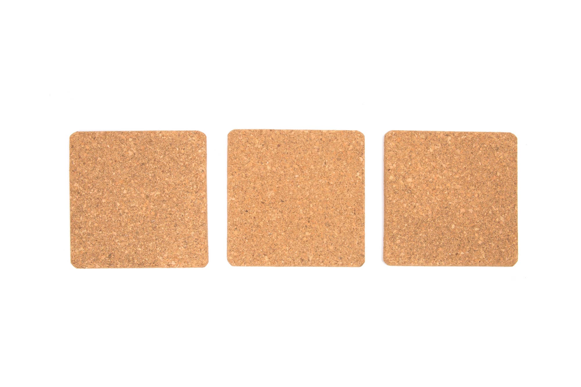 7" x 7" Square Cork Trivets -  Set of 3