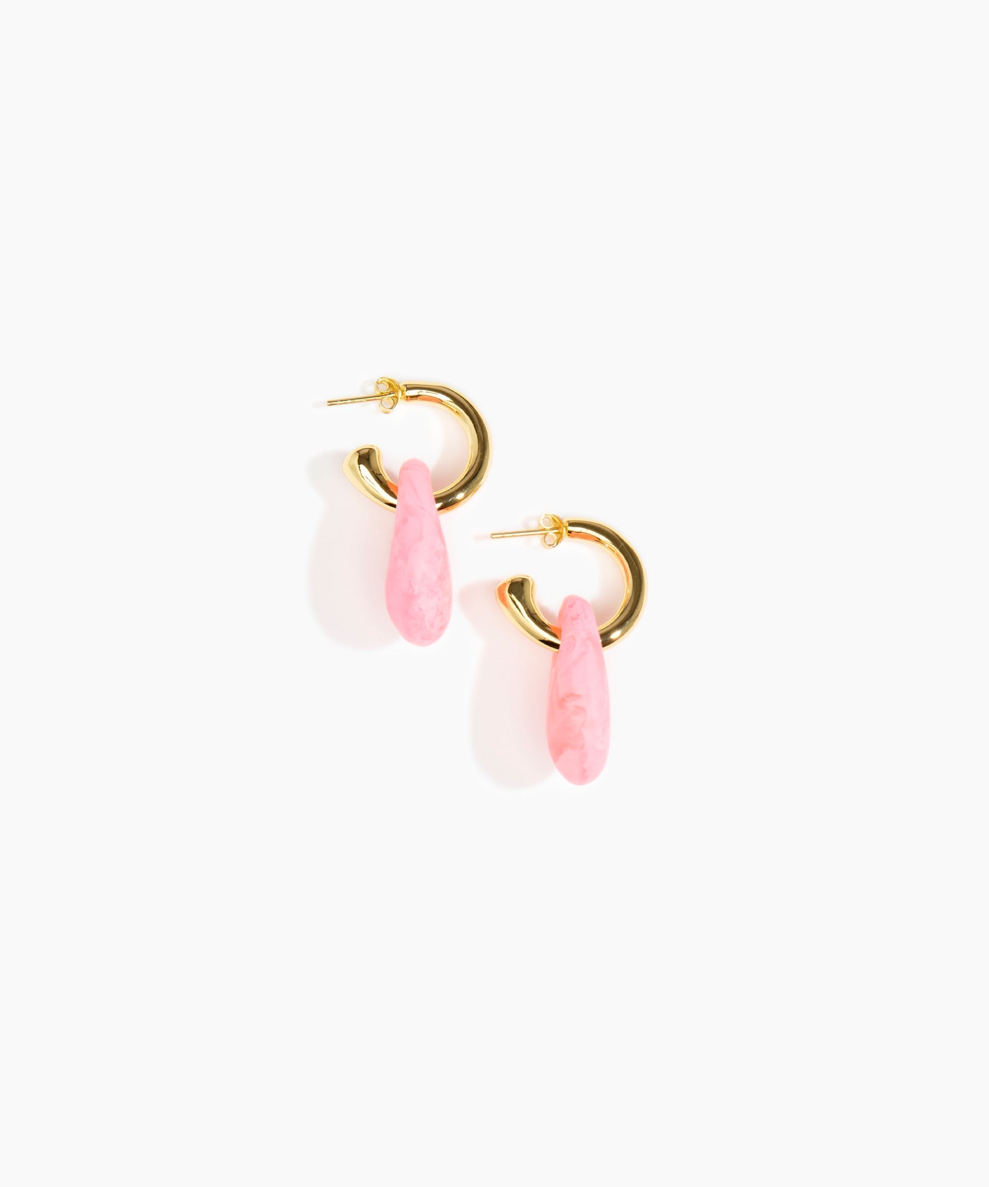 Small Rock Hoop Earrings