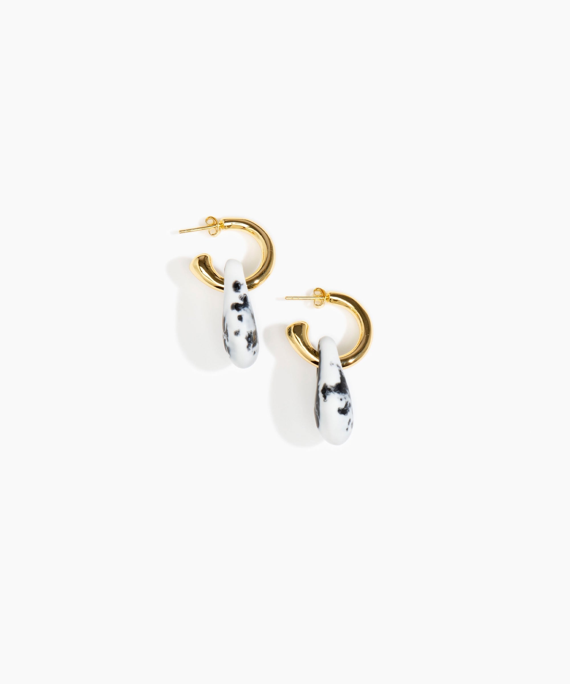 Small Rock Hoop Earrings