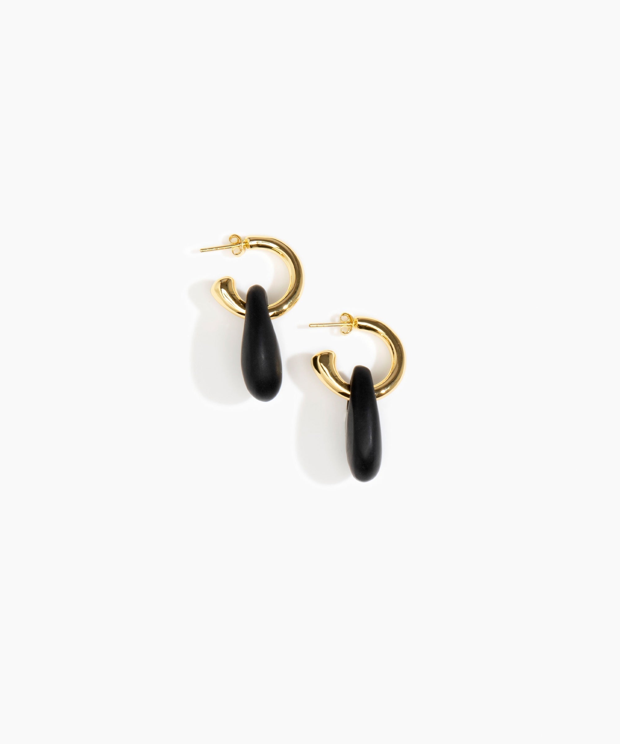 Small Rock Hoop Earrings
