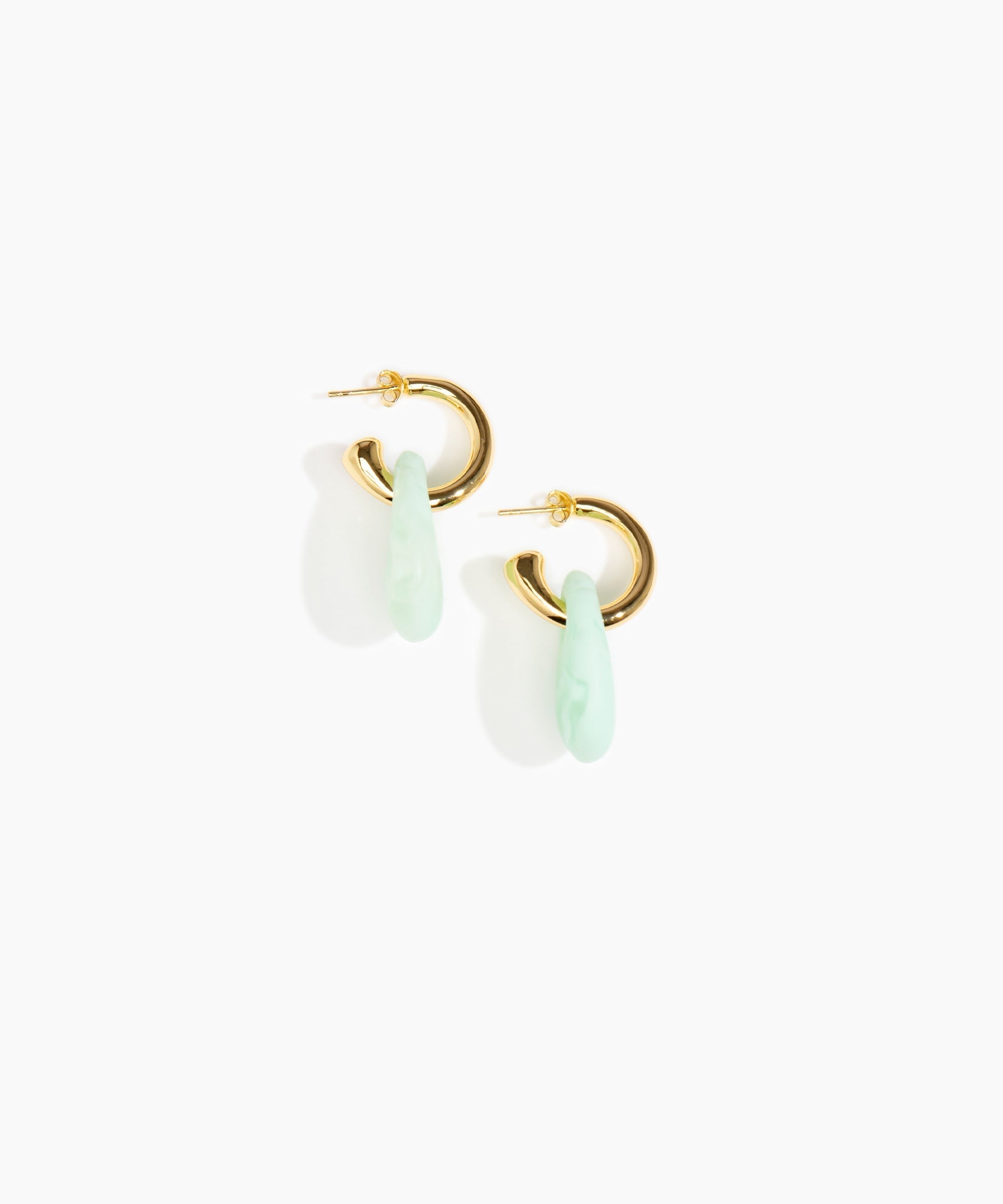 Small Rock Hoop Earrings