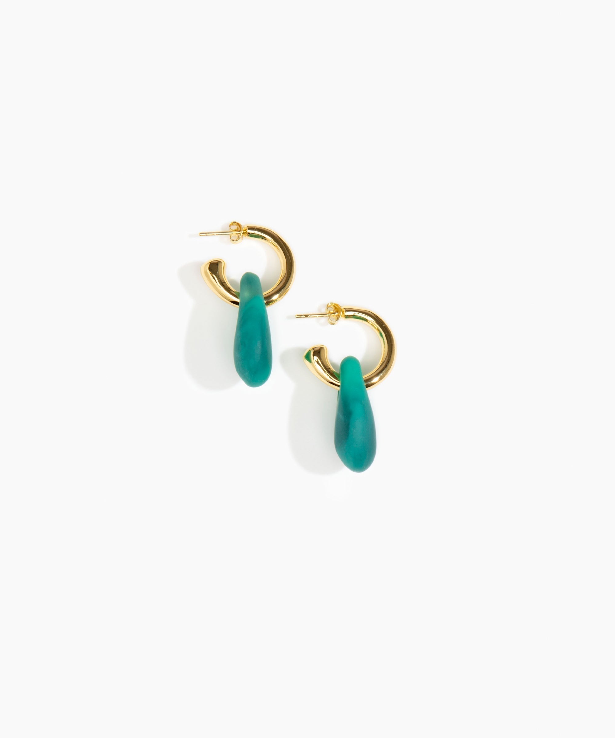 Small Rock Hoop Earrings
