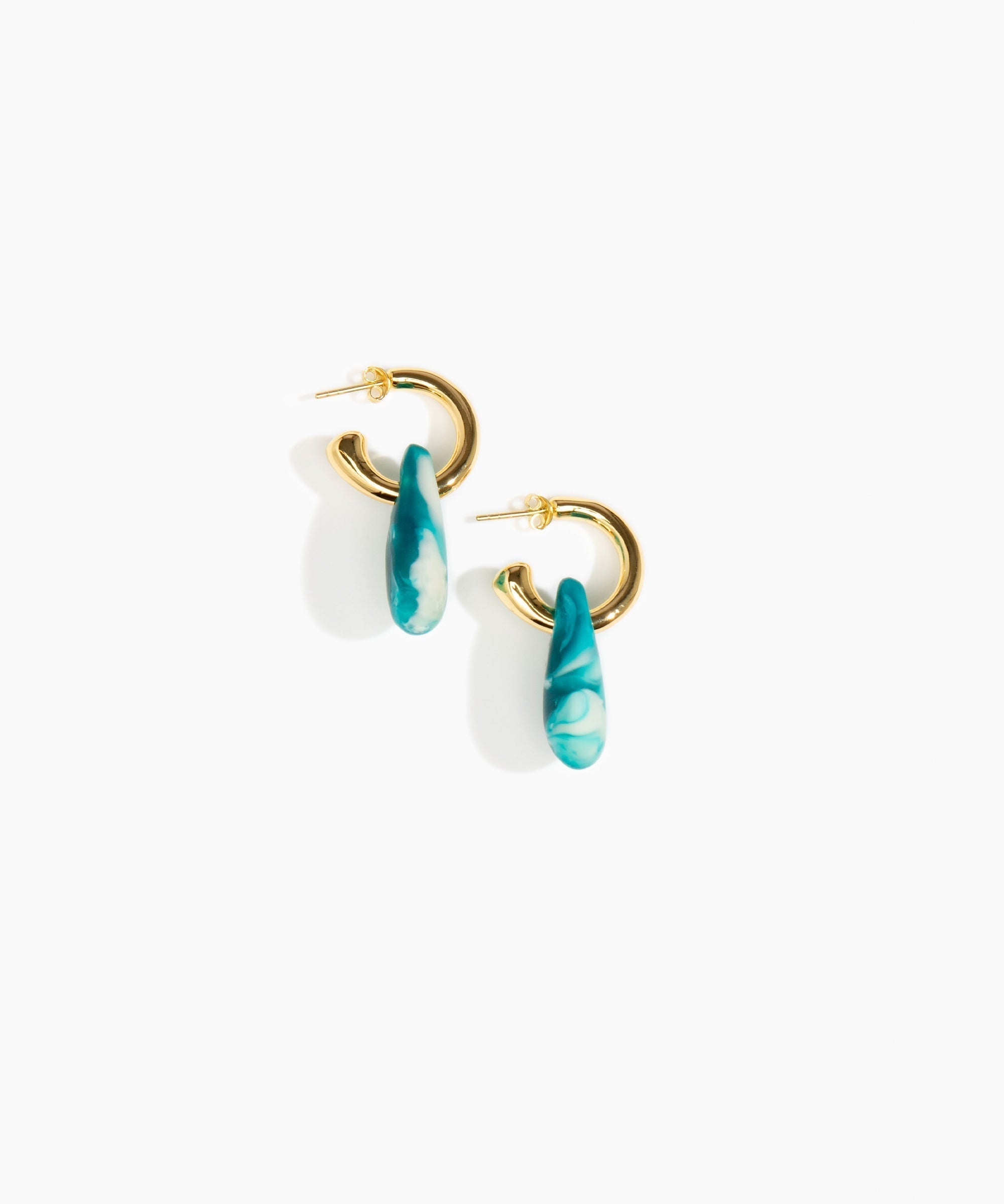 Small Rock Hoop Earrings