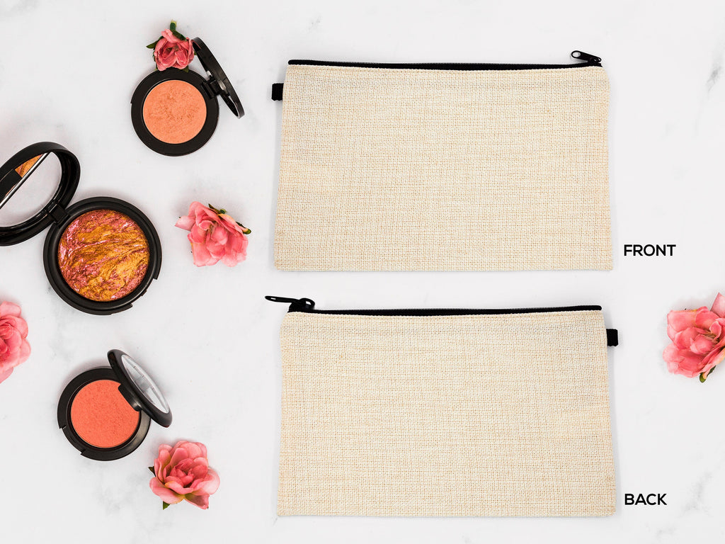 Cosmetic Bag for Print on Demand *NEW Version* Black Zipper and Wrist Strap