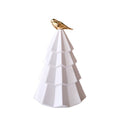 Ceramic Christmas Tree Ornament with Gold Dove