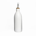 White Ceramic Olive Oil Dispenser Bottle, 17 oz
