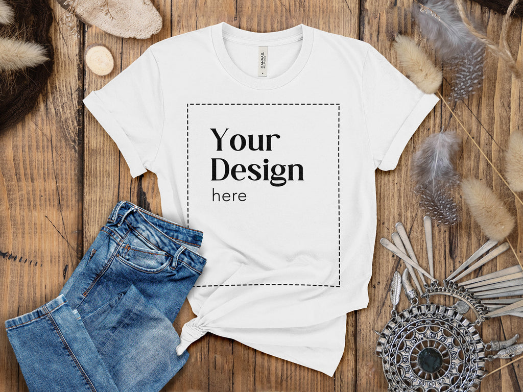 DTG Bella Canvas T-Shirt - White - Adult