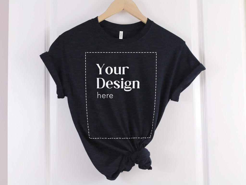 DTG Bella Canvas T-Shirt - Black Heather - Adult