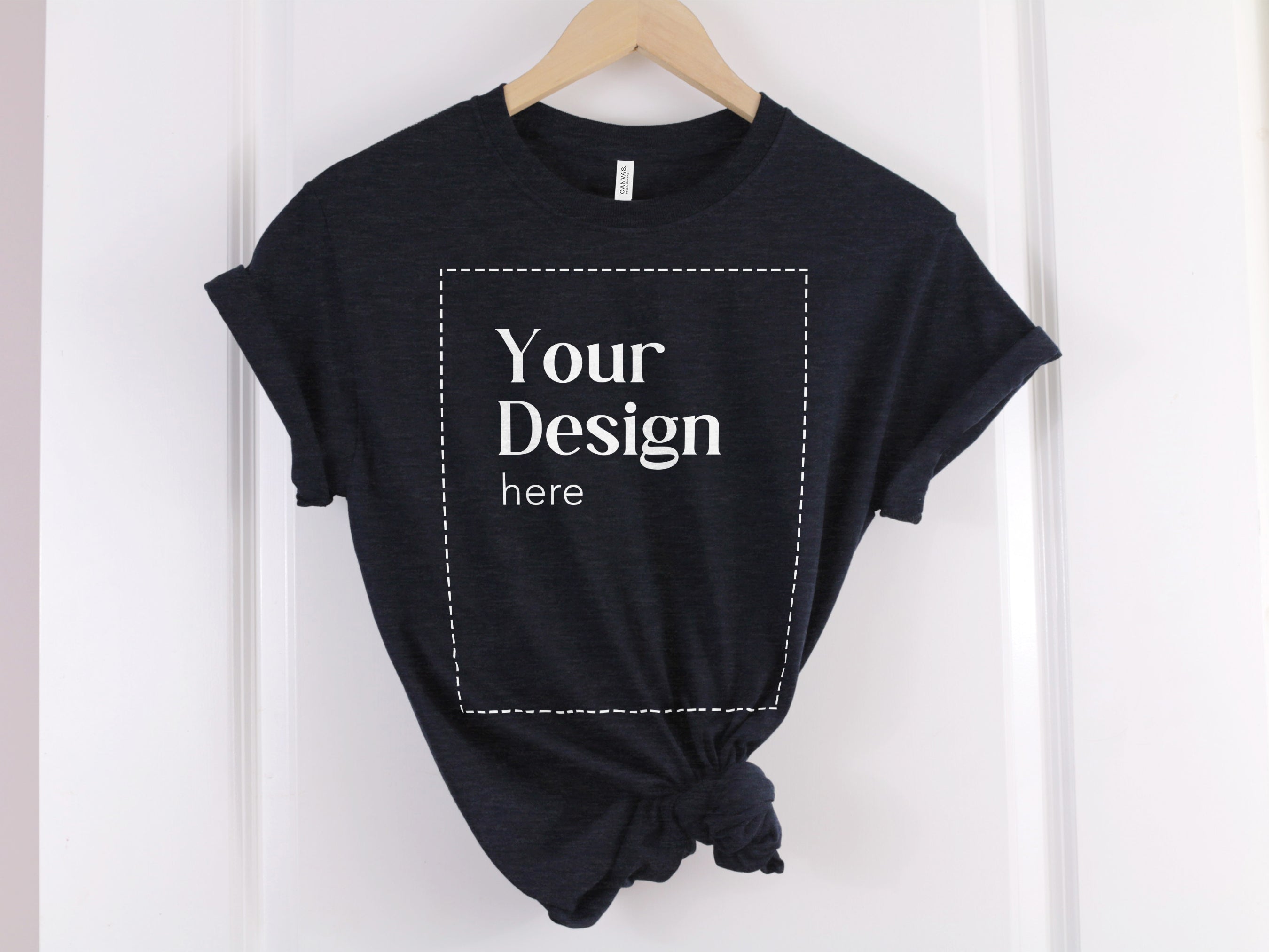 DTG Bella Canvas T-Shirt - Black Heather - Adult