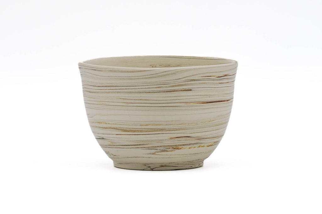 White Yellow Nerikomi Tokoname Teacup - 110ml