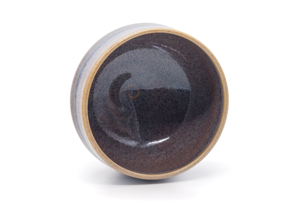 Japanese Matcha Bowl - 林山窯 Rinzan Kiln - Blue Gradient Kiyomizu Chawan - 450ml