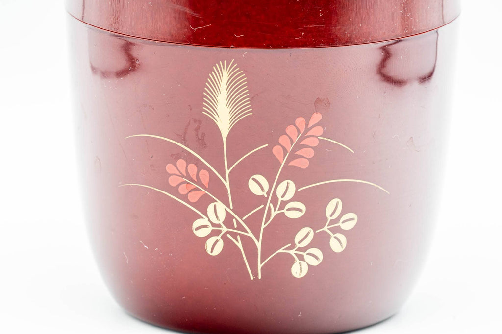 Japanese Chazutsu - Red Floral Tea Plastic Canister - 250ml