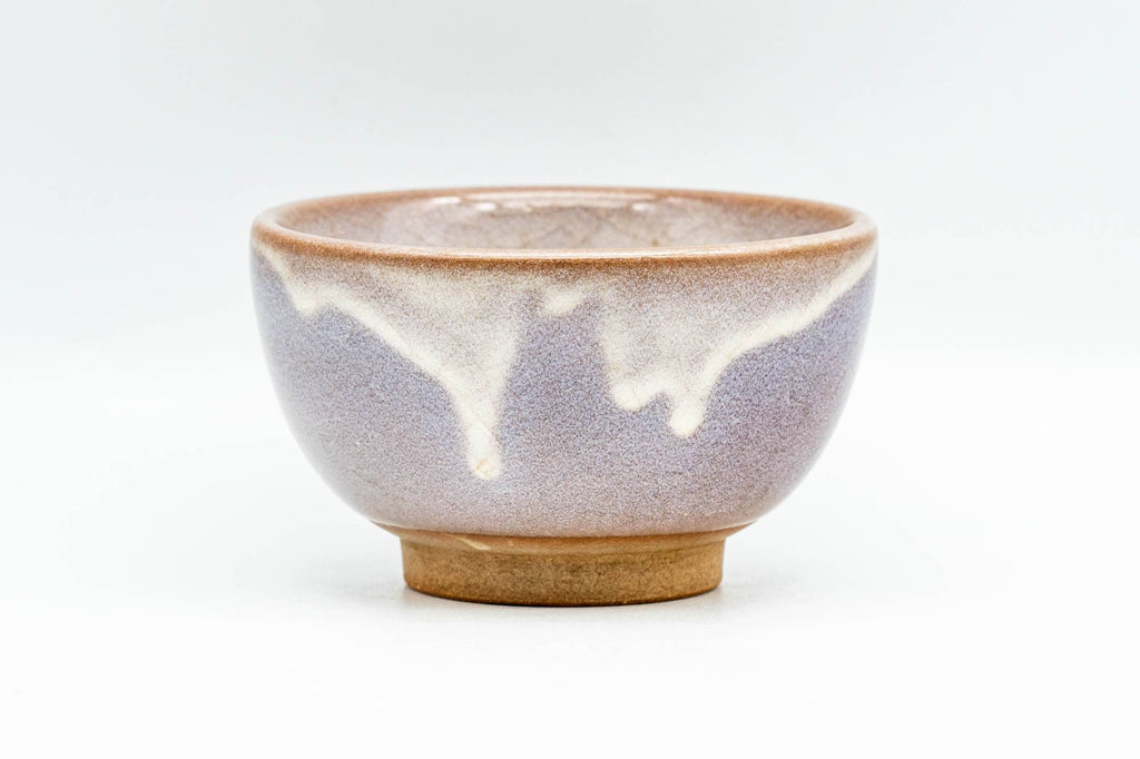 Japanese Teacup - Purple White Drip-Glazed Hagi-yaki Yunomi - 100ml