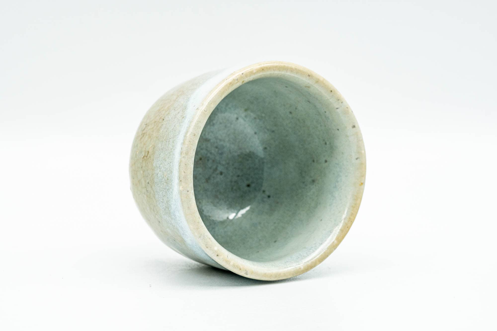 Japanese Teacup - Beige White Glazed Hagi-yaki Yunomi - 80ml