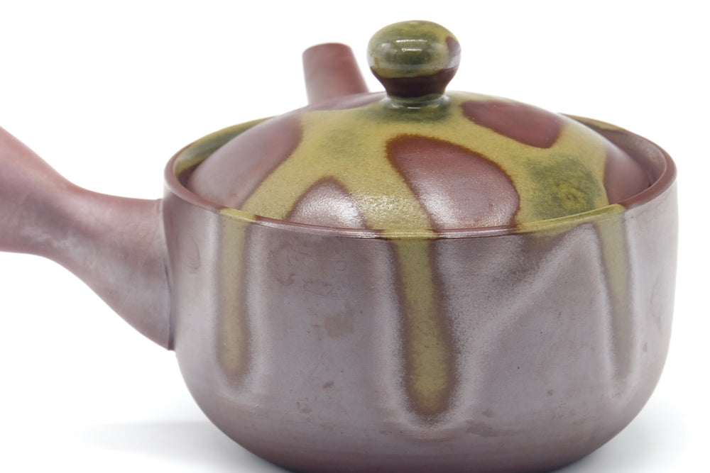 Japanese Kyusu - Ash Glazed Banko Mesh Teapot - 220ml