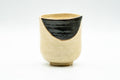 Japanese Teacup - Beige Black Glazed Weathered Yunomi - 170ml