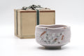 Japanese Matcha Bowl - 加藤秀山 Katou Hideyama - Pink White Shino Glazed Mino-yaki Chawan - 300ml