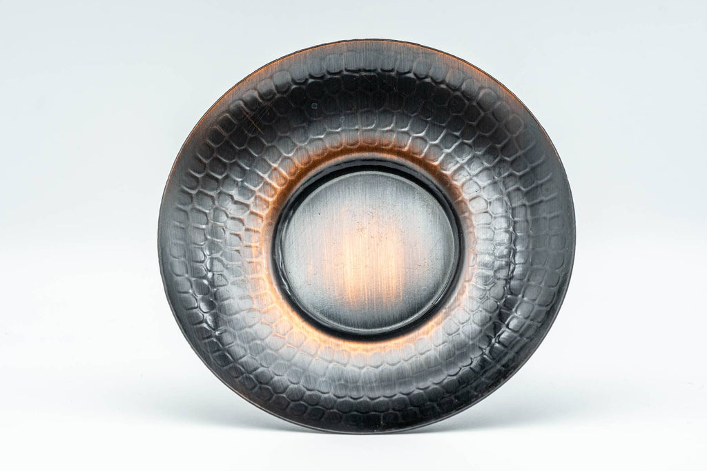 Japanese Chataku - Set of 5 Copper Hammered Tea Saucers