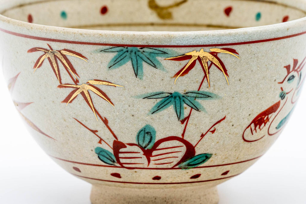 Japanese Matcha Bowl - Bamboo Rooster Shibukusa-yaki Chwan - 400ml