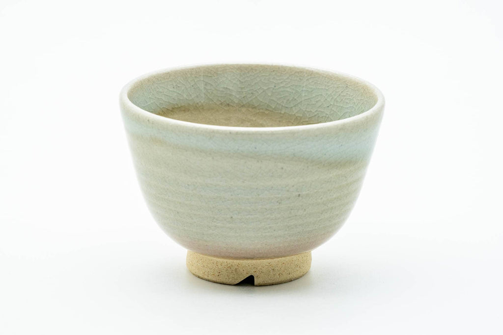 Japanese Teacups - 天鵬山 Tsubaki Kiln - Set of 5 Beige White Hagi-yaki Yunomi - 90ml