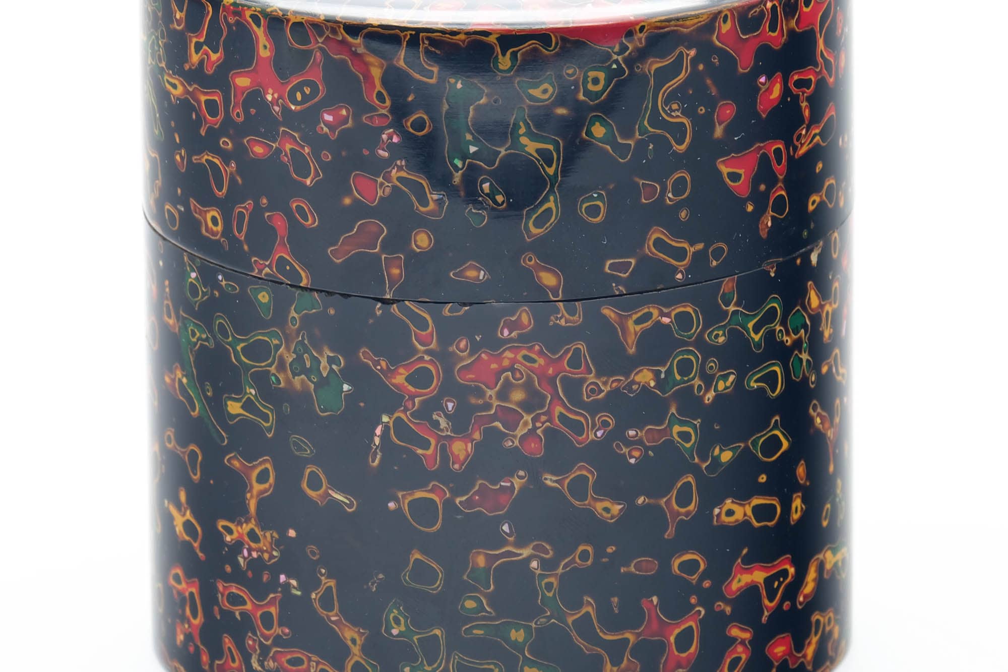 Japanese Chazutsu - 唐塗 Kara-nuri Urushi Lacquer Canister with Tea Scoop - 200ml