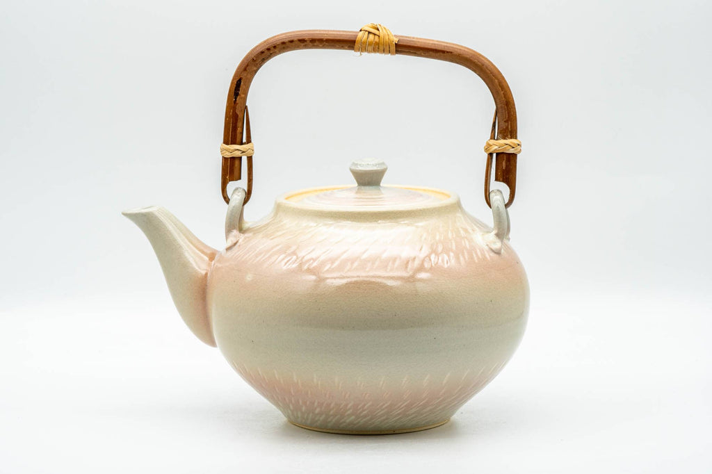 Japanese Tea Set - Gohonte Hagi-yaki Dobin Teapot with 5 Yunomi Teacups