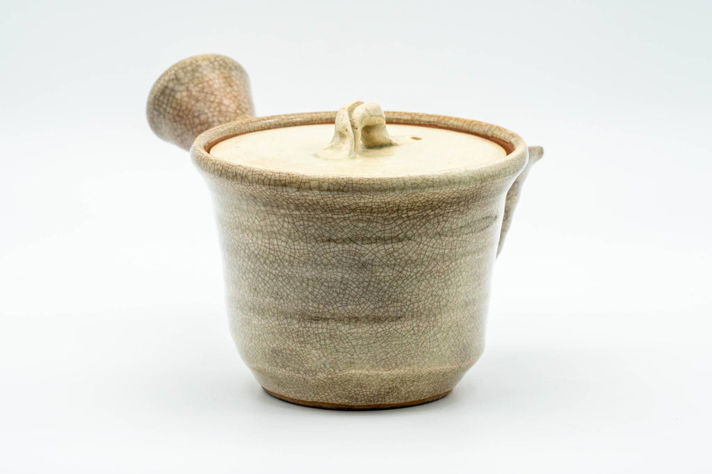 Japanese Kyusu - Beige Weathered Hagi-yaki Do-ake Teapot - 330ml