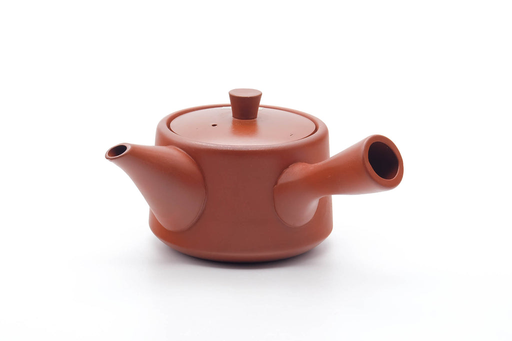 Japanese Tea Set - Bamboo Engraved Tokoname-yaki Kyusu Teapot with 5 Yunomi Teacups
