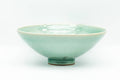 Korean style Goryeo Matcha Bowl - Green Celadon Summer Hira Chawan - 150ml