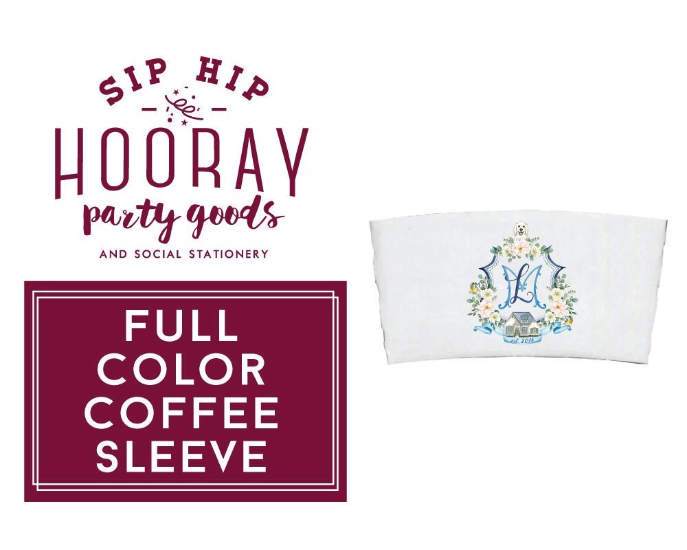 10-20oz Custom Full Color Paper Coffee Cup Sleeve