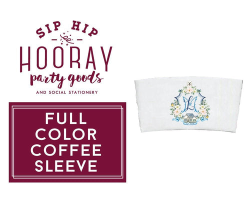 10-20oz Custom Full Color Paper Coffee Cup Sleeve