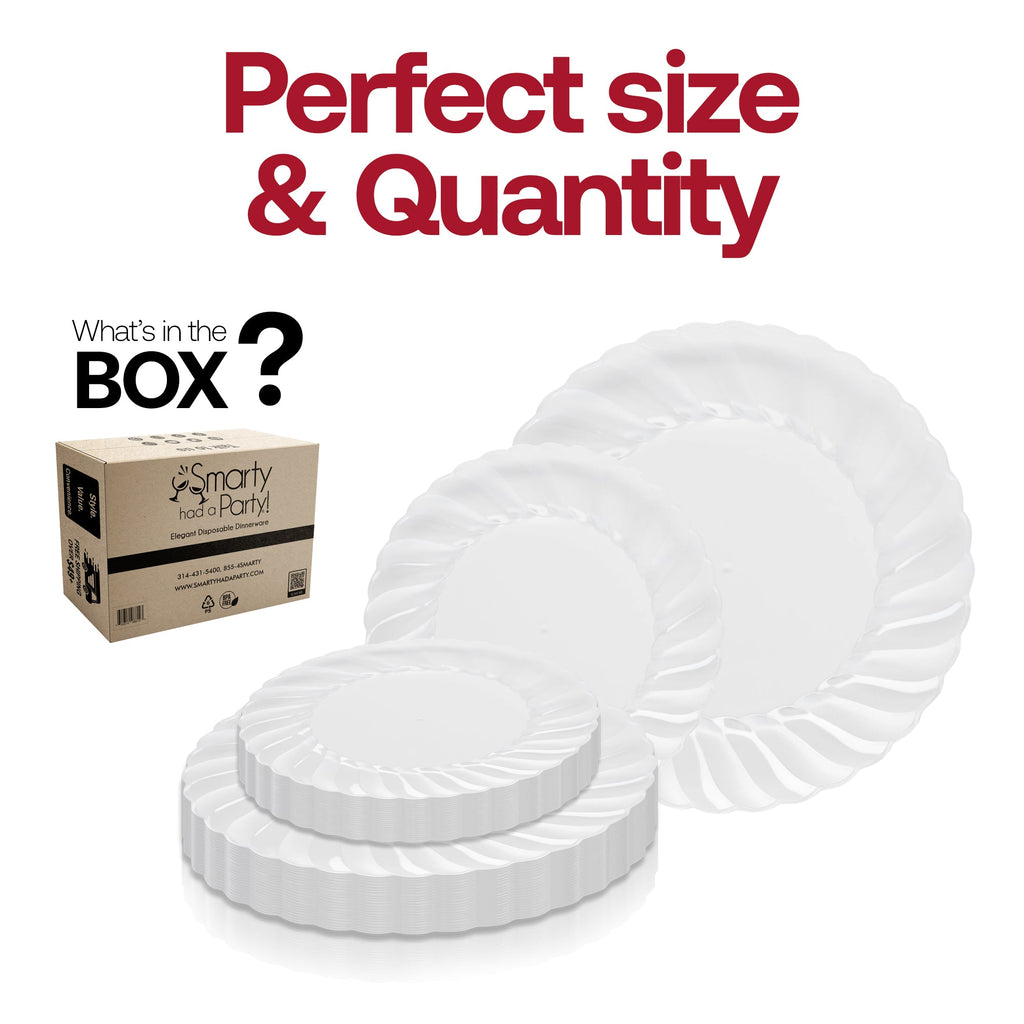 Clear Flair Plastic Dinnerware Value Set