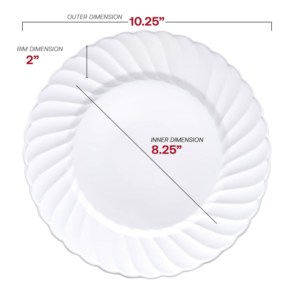 White Flair Plastic Dinner Plates (10.25")