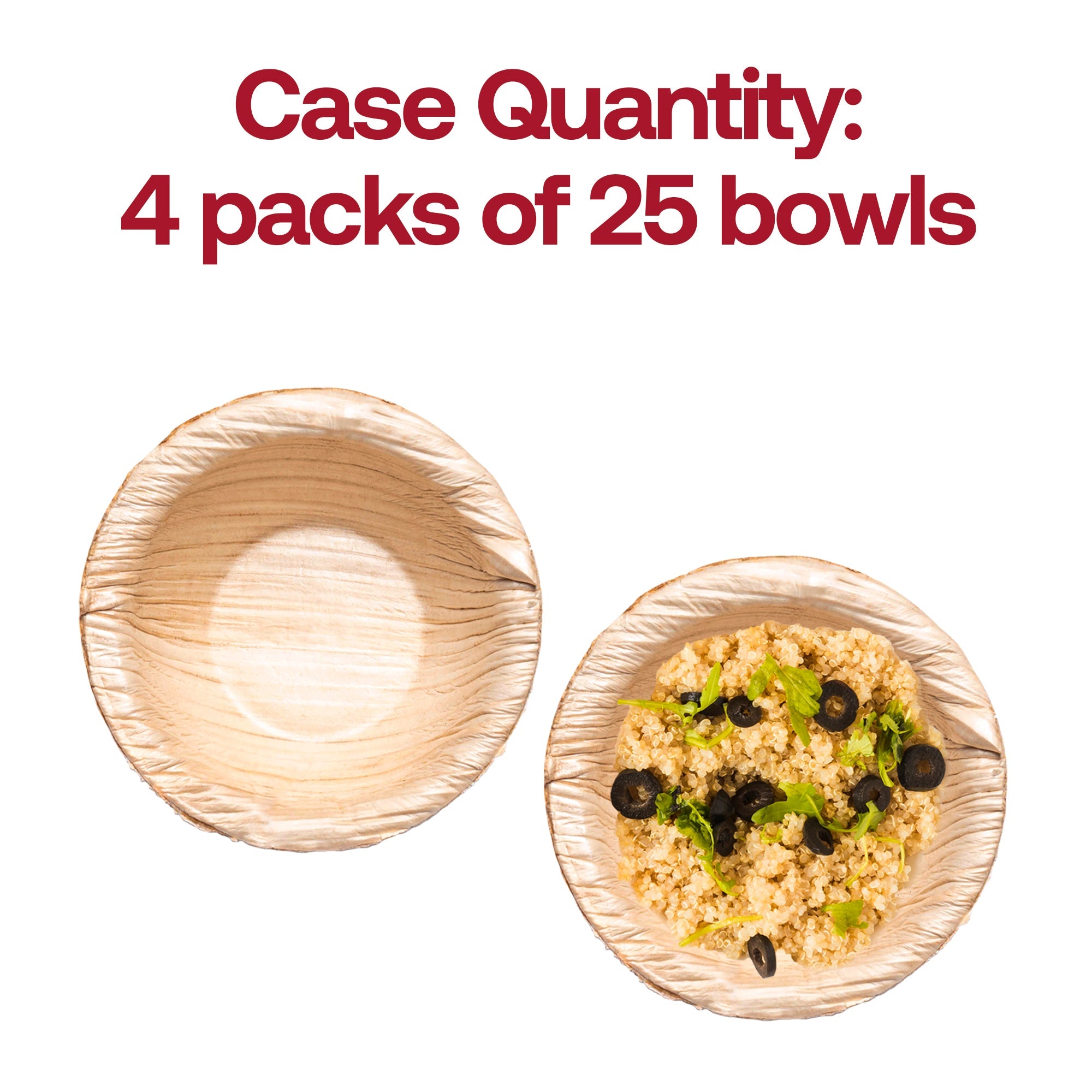 Round Palm Leaf Eco Friendly Mini Disposable Dip Bowls (0.5 oz.)