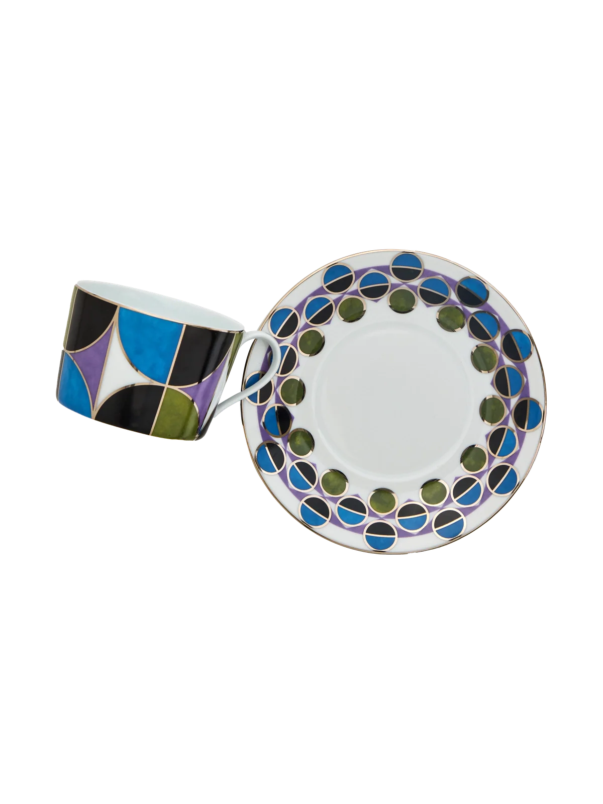 Tea Cup and Saucer Bossa Bleu