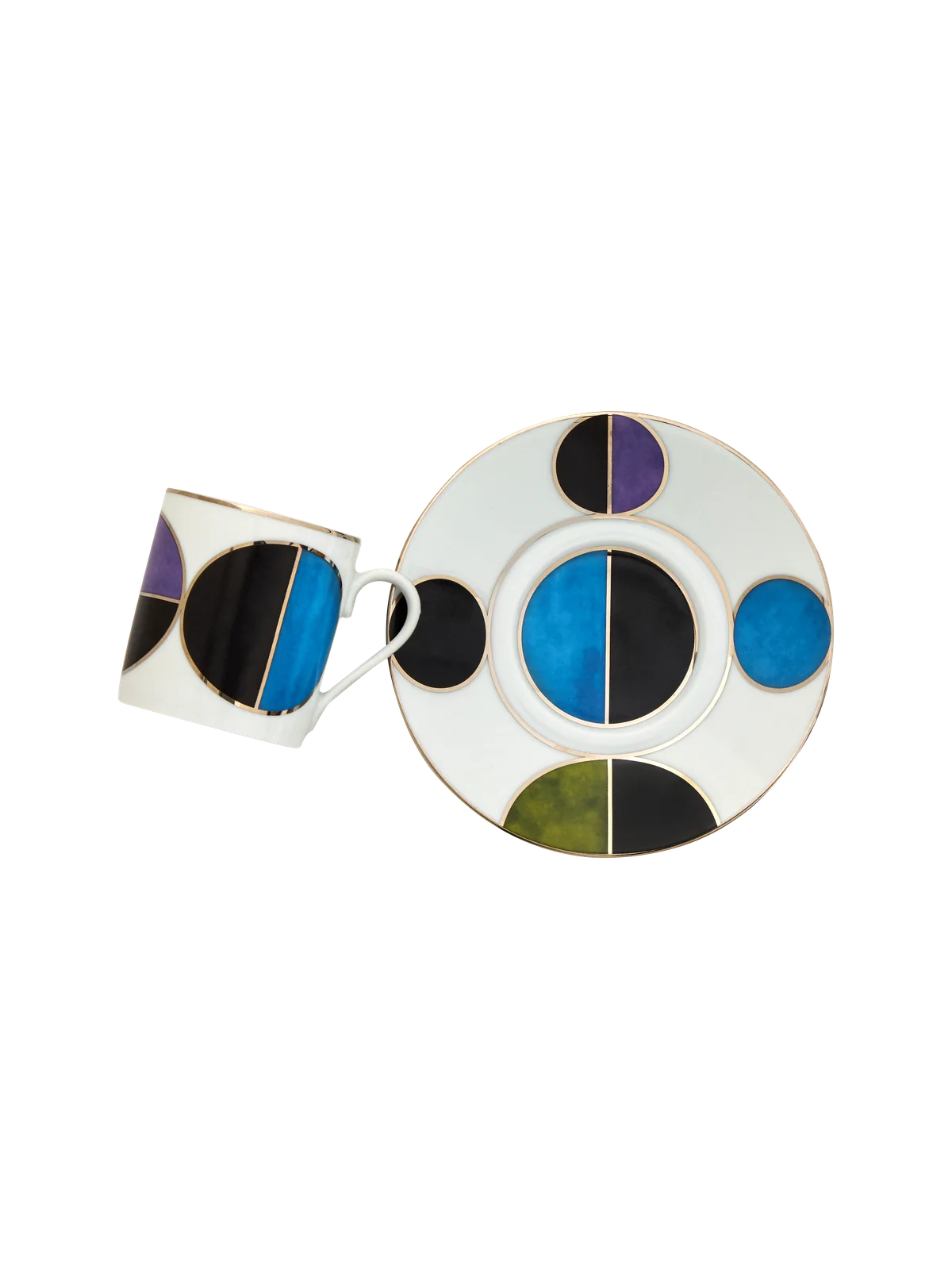 Espresso Cup and Saucer Bossa Bleu (set of 4)