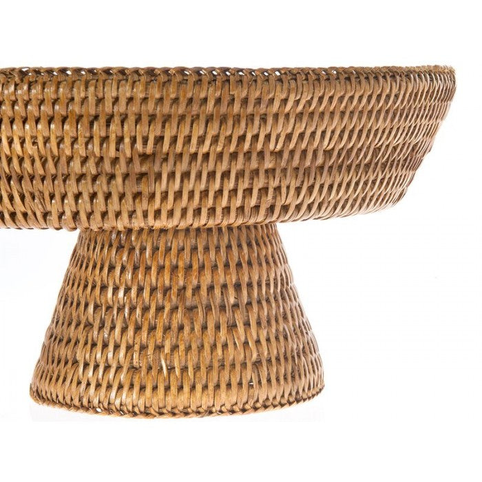 La Jolla Pedestal Rattan Fruit Bowl