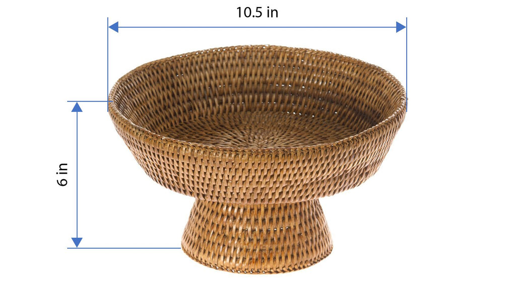 La Jolla Pedestal Rattan Fruit Bowl