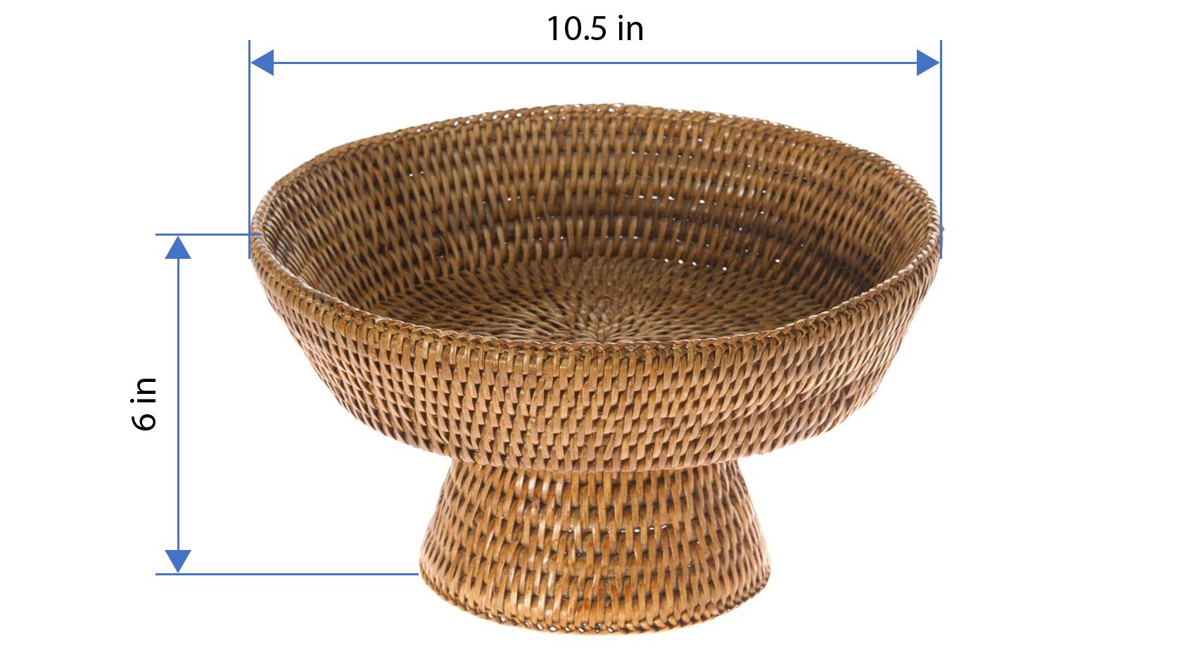 La Jolla Pedestal Rattan Fruit Bowl