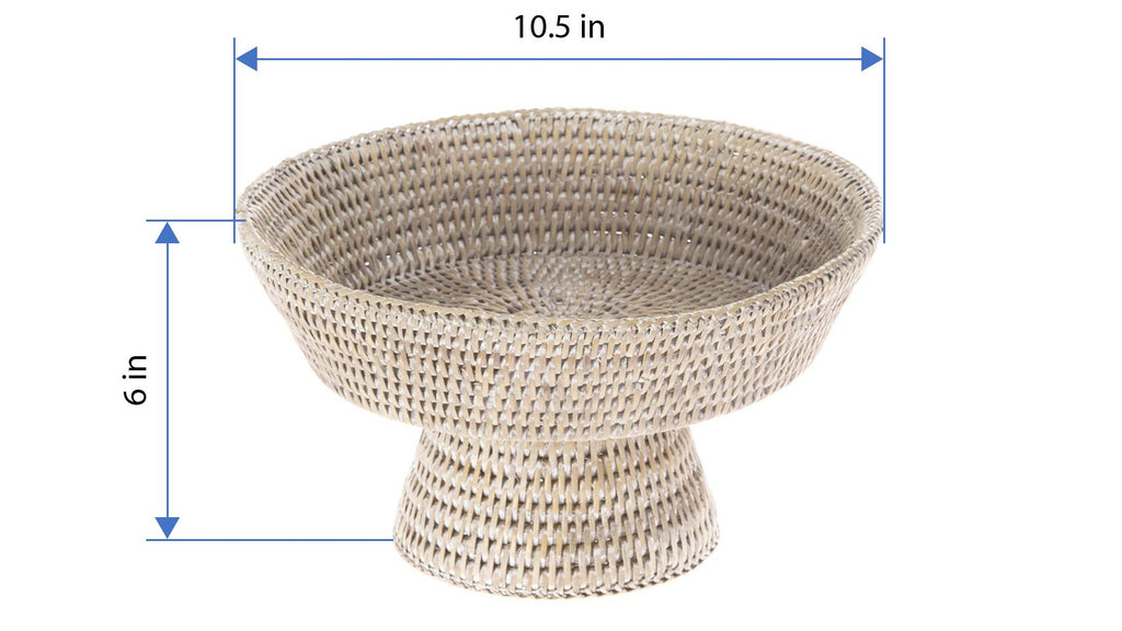 La Jolla Pedestal Rattan Fruit Bowl