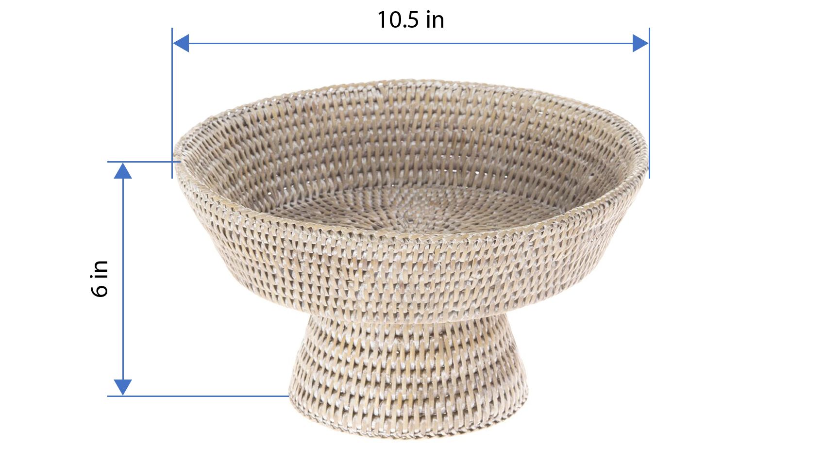 La Jolla Pedestal Rattan Fruit Bowl