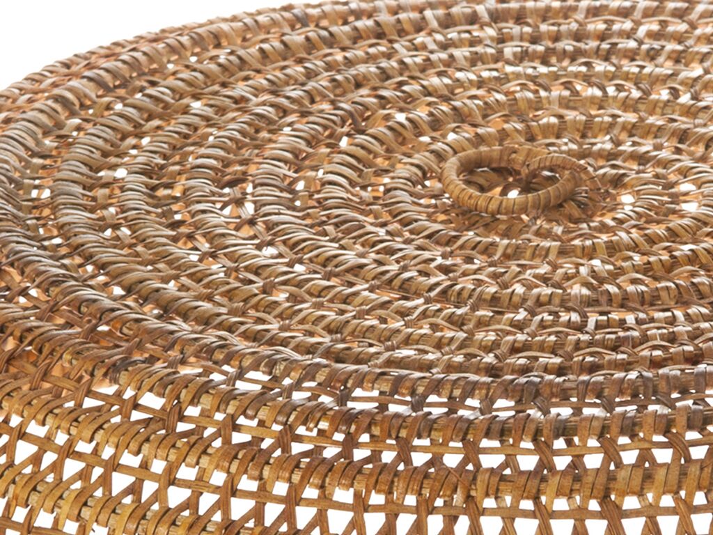 La Jolla Rattan Food & Serving Plate Cover, Honey Brown
