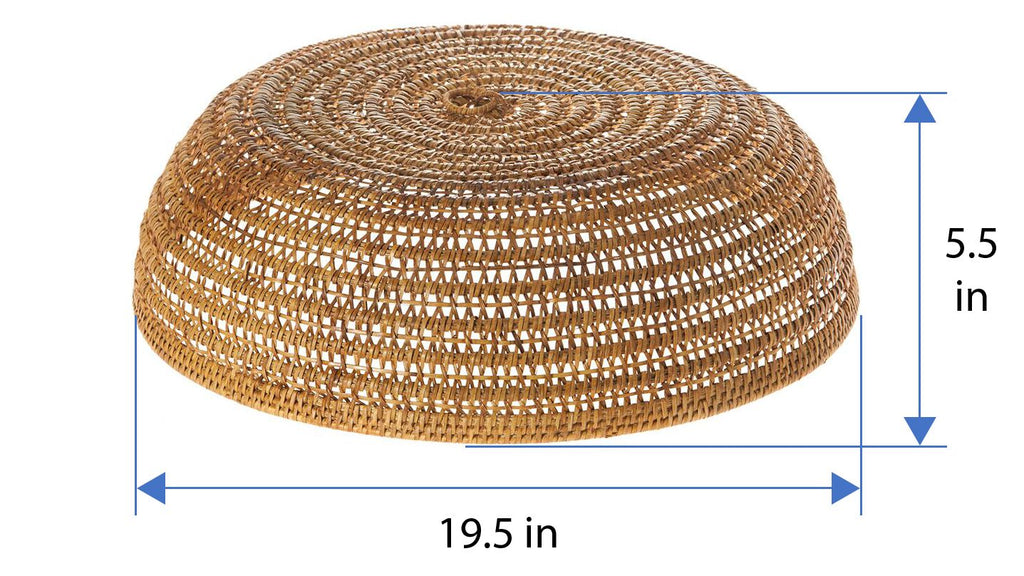 La Jolla Rattan Food & Serving Plate Cover, Honey Brown