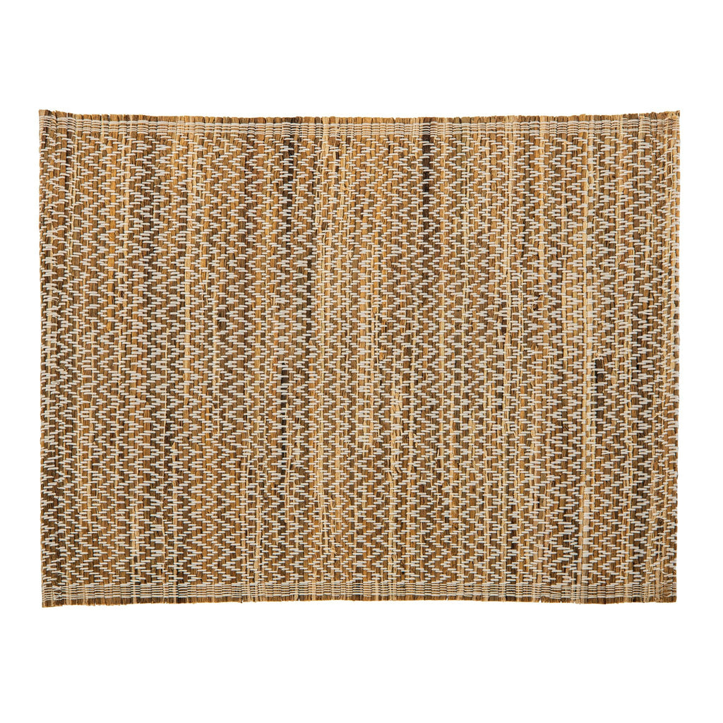 Rectangular 19 in. x 14.25 in. Water Hyacinth Placesmats (Set of 4) , Brown Tones