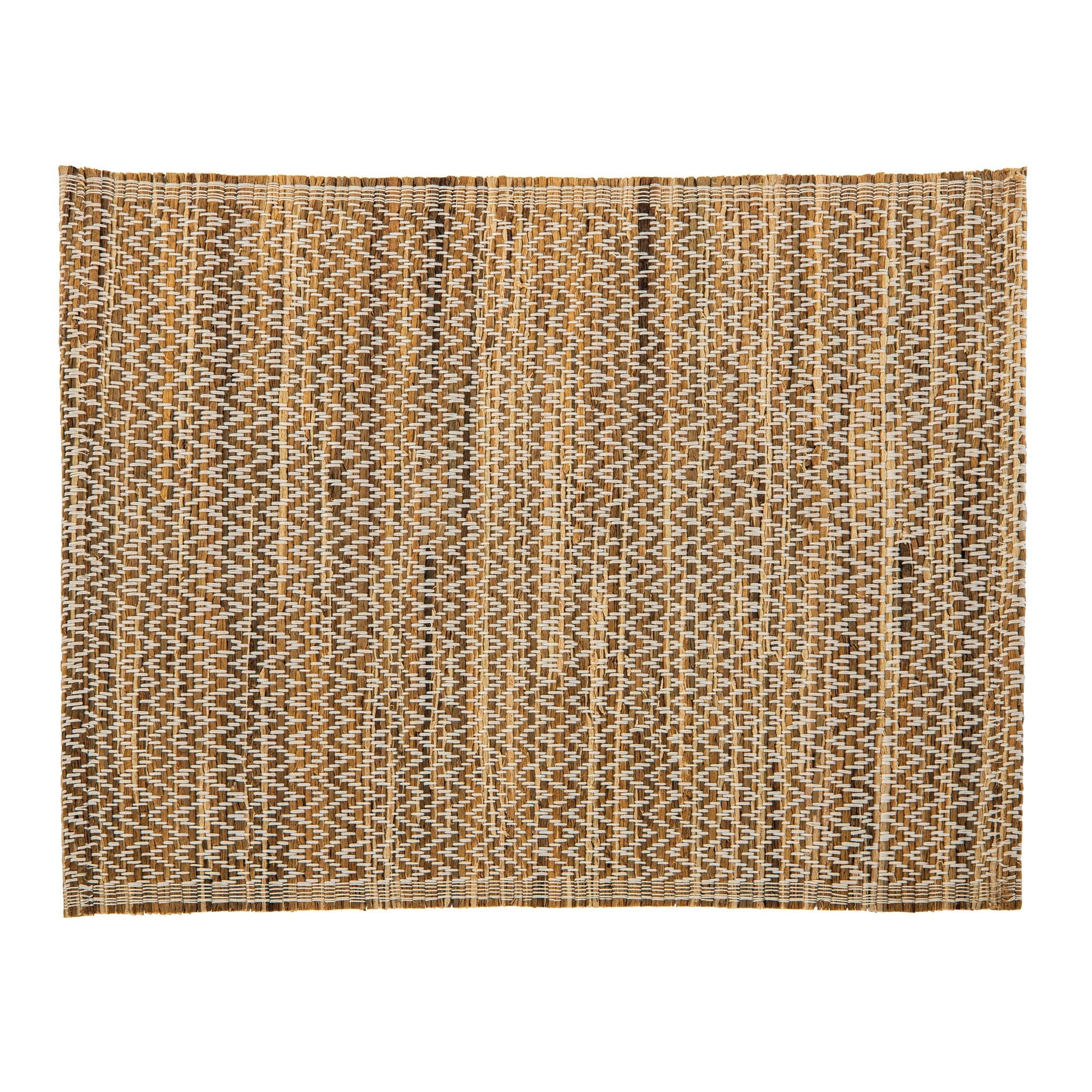 Rectangular 19 in. x 14.25 in. Water Hyacinth Placesmats (Set of 4) , Brown Tones